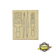 2CRAFTY Chip Board - 4in Paint Brush Set m00908